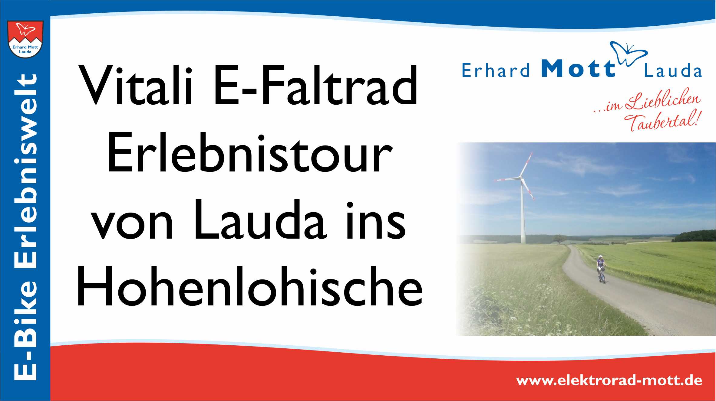 Vitali E-Faltrad Hohenlohe Tour Mit Vitali E-Faltrad unternehmen Claudia & Erhard Mott eine Tour in Hohenlohe.