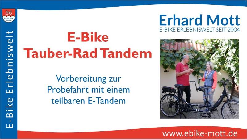 Video | Vorbereitung zur Tauber-Rad E-Tandem Probefahrt Video | Vorbereitung zur Tauber-Rad E-Tandem Probefahrt