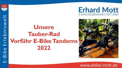 Unsere Tauber-Rad Vorführ E-Bike Tandems 2022 Unsere Tauber-Rad Vorführ E-Bike Tandems 2022