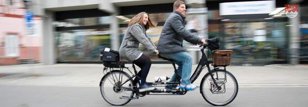 Die Begeisterung kommt bei der E-Tandem Probefahrt! Die Begeisterung kommt bei der E-Tandem Probefahrt!