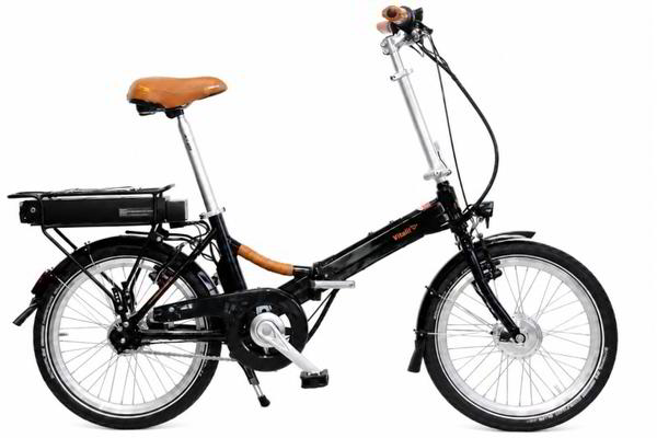 Vitali TOUR Retro Sondermodell Elektroklapprad bei E-Bike Mott Vitali TOUR Retro Sondermodell Elektroklapprad mit Ledergriffen, braunem Sattel und großem 690-Wh-Akku bei E-Bike Mott in Lauda