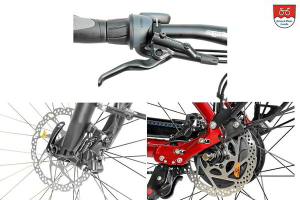 Shimano Deore Scheibenbremsen kurze Bremswege, gut zu dosieren, verschleißarm