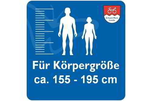 Körpergröße ca. 155 - 195 cm Körpergröße ca. 155 - 195 cm