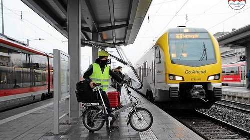 Arbeitsweg von Würzburg nach Lauda mit dem E-Bike Vitali E Klapprad und der Bahn. Unser Mitarbeiter Sigi beschreibt seinen Arbeitsweg von Würzburg nach Lauda mit dem E-Bike Vitali E Klapprad und der Bahn.