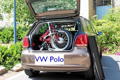 Vitali E-Bike Klapprad Vitali E-Bike Klapprad im VW Polo