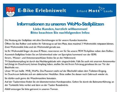 WoMo Stellplatz Informationen unsere WoMo Stellplatz Informationen »