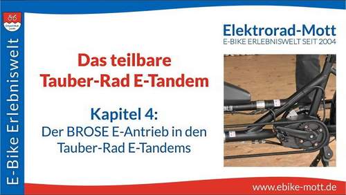 Tauber-Rad E-Tandem teilbar E-Antrieb Tauber-Rad E-Tandem teilbar E-Antrieb