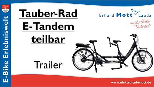 Tauber-Rad E-Tandem teilbar | Technik-Tipps Tauber-Rad E-Tandem teilbar | Technik-Tipps