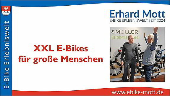 XXL E-Bikes Riese und Müller, Tauber-Rad für große Menschen Video XXL E-Bike für große Menschen