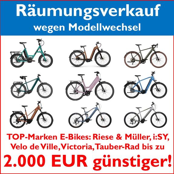 E-Bike Räumungsverkauf bis 2.000 EUR günstiger! E-Bike Räumungsverkauf bis 2.000 EUR günstiger!