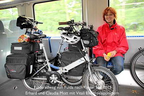 E-Klapprad Bahn Mit dem Vitali E-Klapprad kann man bequem in jeder Bahn fahren