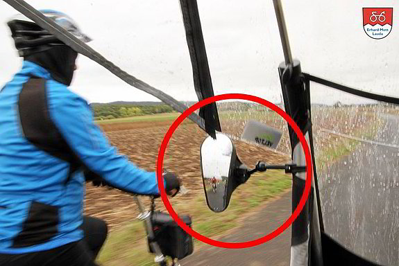 E-Bike Rückspiegel für Verdeck Der spezielle E-Bike Rückspiegel bietet durch seine konvexe Spiegelfläche ein großes Sichtfeld.