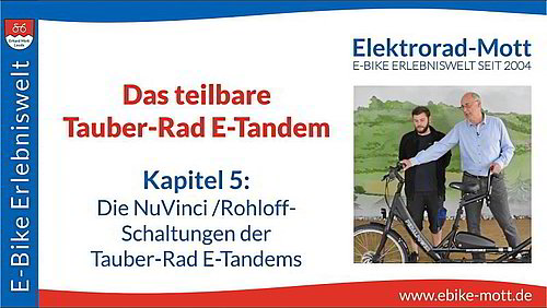 Tauber-Rad E-Tandem teilbar | N° 5 Schaltungen Tauber-Rad E-Tandem teilbar | N° 5 Schaltungen