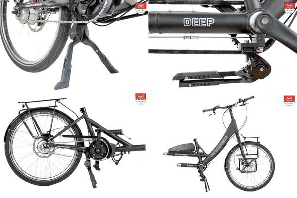 Elektro-Tandem teilbar 2 stabile Zweibeinständer