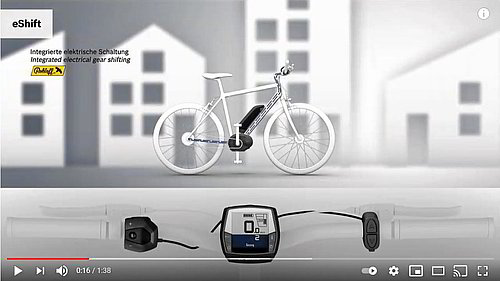 Video | Rohloff E-14 + BOSCH eShift Funktion Video | In der Animation wird dargestellt, wie die Rohloff E-14 mit dem BOSCH E-Antrieb zusammenarbeitet. Beide Systeme sind aufeinander so abgestimmt, dass der BOSCH Motor während dem Schaltvorgang die Kraft zurücknimmt. Ähnlich wie bei einem Motorrad, wenn beim Schalten die Kupplung gezogen wird. Bosch nennt seinen elektronisch gesteuerten Schaltvorgang eShift.