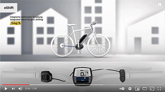 Video | Rohloff E-14 + BOSCH eShift Funktion Video | In der Animation wird dargestellt, wie die Rohloff E-14 mit dem BOSCH E-Antrieb zusammenarbeitet. Beide Systeme sind aufeinander so abgestimmt, dass der BOSCH Motor während dem Schaltvorgang die Kraft zurücknimmt. Ähnlich wie bei einem Motorrad, wenn beim Schalten die Kupplung gezogen wird. Bosch nennt seinen elektronisch gesteuerten Schaltvorgang eShift.