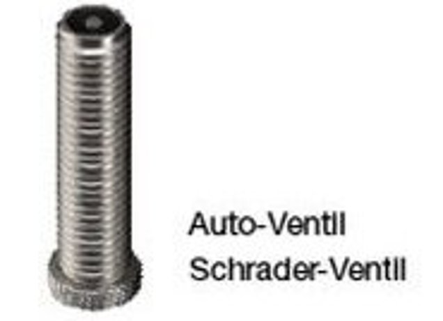 Autoventile erleichtern das Aufpumpen der Vitali Elektrofalträder Autoventil
