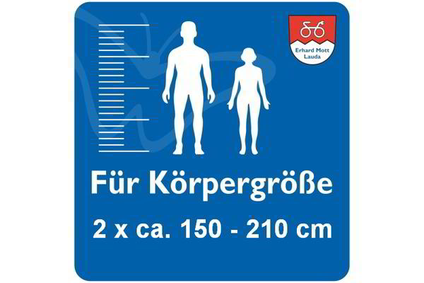 Körpergrößen 2 x 150-210 cm