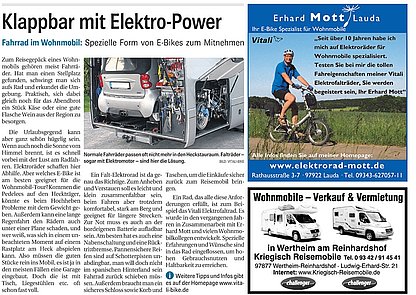 Presseartikel Vitali Elektroklapprad Presseartikel Vitali Elektroklapprad