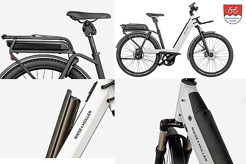 Riese-Müller Dualbattery Riese-Müller Dualbattery 1000 / 1125 Wh. Kombination Powertube 500 / 625 Wh + Gepäckträgerakku 500 Wh