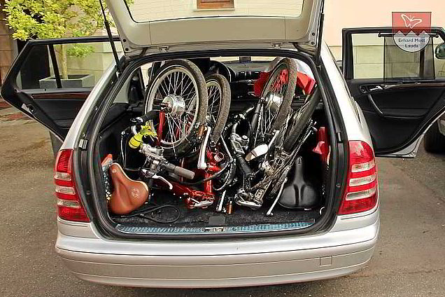 E-Bike Klapprad Nabenschaltung haben viele Vorteil beim Transport im Kofferraum E-Bike Klapprad Nabenschaltung haben viele Vorteil beim Transport im Kofferraum