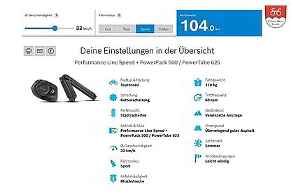 BOSCH Reichweitenberechner Mit dem BOSCH Reichweitenberechner können Sie realistisch die mögliche Reichweite eines E-Bike / S-Pedelec in Abhängigkeit vieler Faktoren berechnen, z.B. der Fahrer,- E-Bike- und Umweltfaktoren.