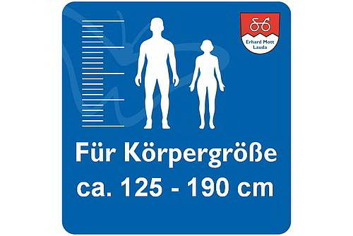 Körpergröße ca. 125 - 190 cm Körpergröße ca. 125 - 190 cm