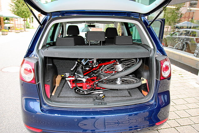 E-Bike Klapprad Vitali E-Bike Klapprad im VW Golf
