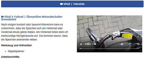 Vitali Motorkabel überprüfen Vitali Motorkabel überprüfen