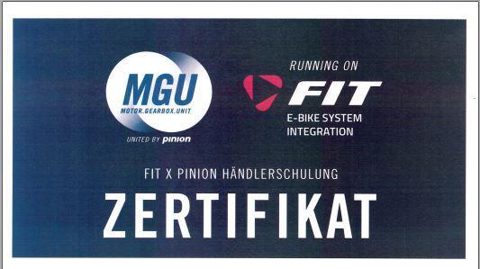 Pinion Zertifikat Erhard Mott 2025 Pinion Zertifikat Erhard Mott 2025