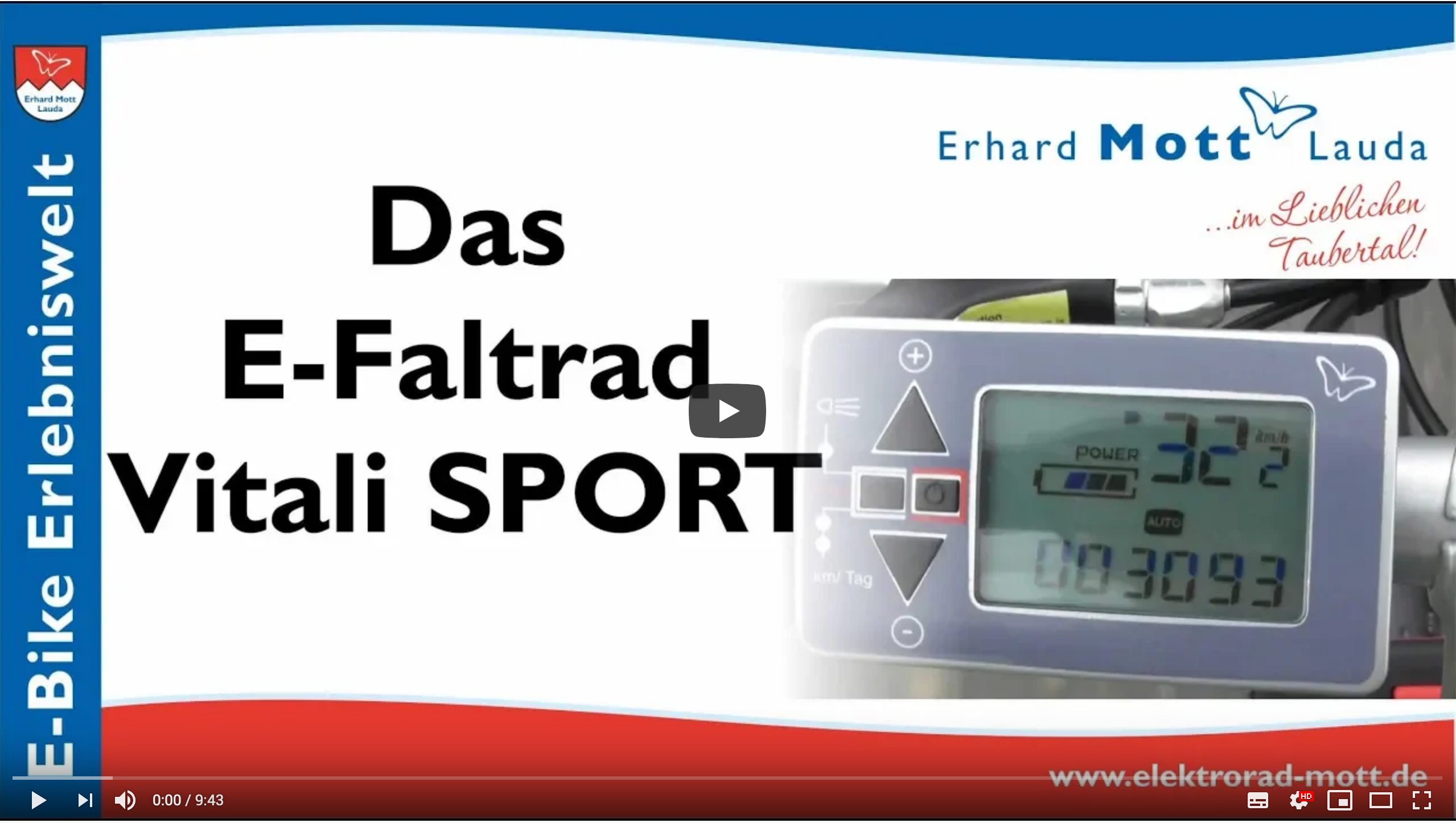 E-Faltrad Vitali Sport Kein Mensch traut einem E-Faltrad mit Frontantrieb zu, damit locker einen 22% steilen Berg hoch zu kommen. Das perfekte E-Faltrad ist das Vitali SPORT, welches mit der genialen SRAM Dual Drive 24-Gang Schaltung ausgestattet ist...